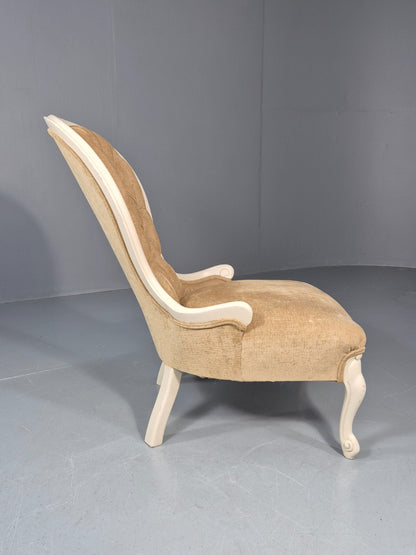 Antique Balloon Back Saloon Chair Victorian Nursing Chair  EB11221 VCLO8