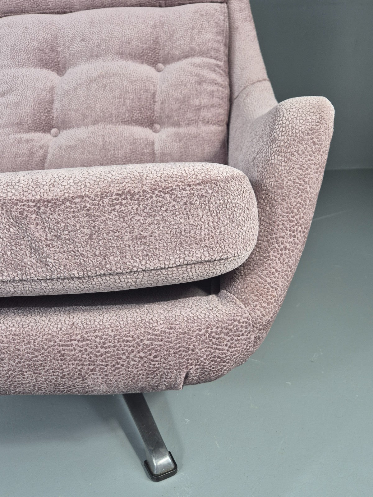 Vintage Mid Century Swivel Bucket Chair Danish 1970s New Upholstery EB11819 MSWI12