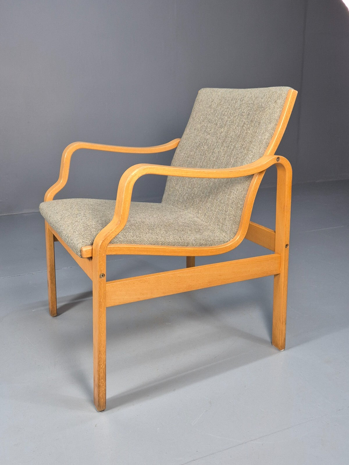 Vintage Danish Lounge Chair Farstrup Bentwood New Upholstery 1970s EB4877 MBEN1