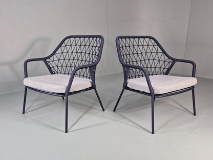 2 Pedrali Panarea 3679 Chairs Blue and Grey Modern Design EB11429 MNOR0