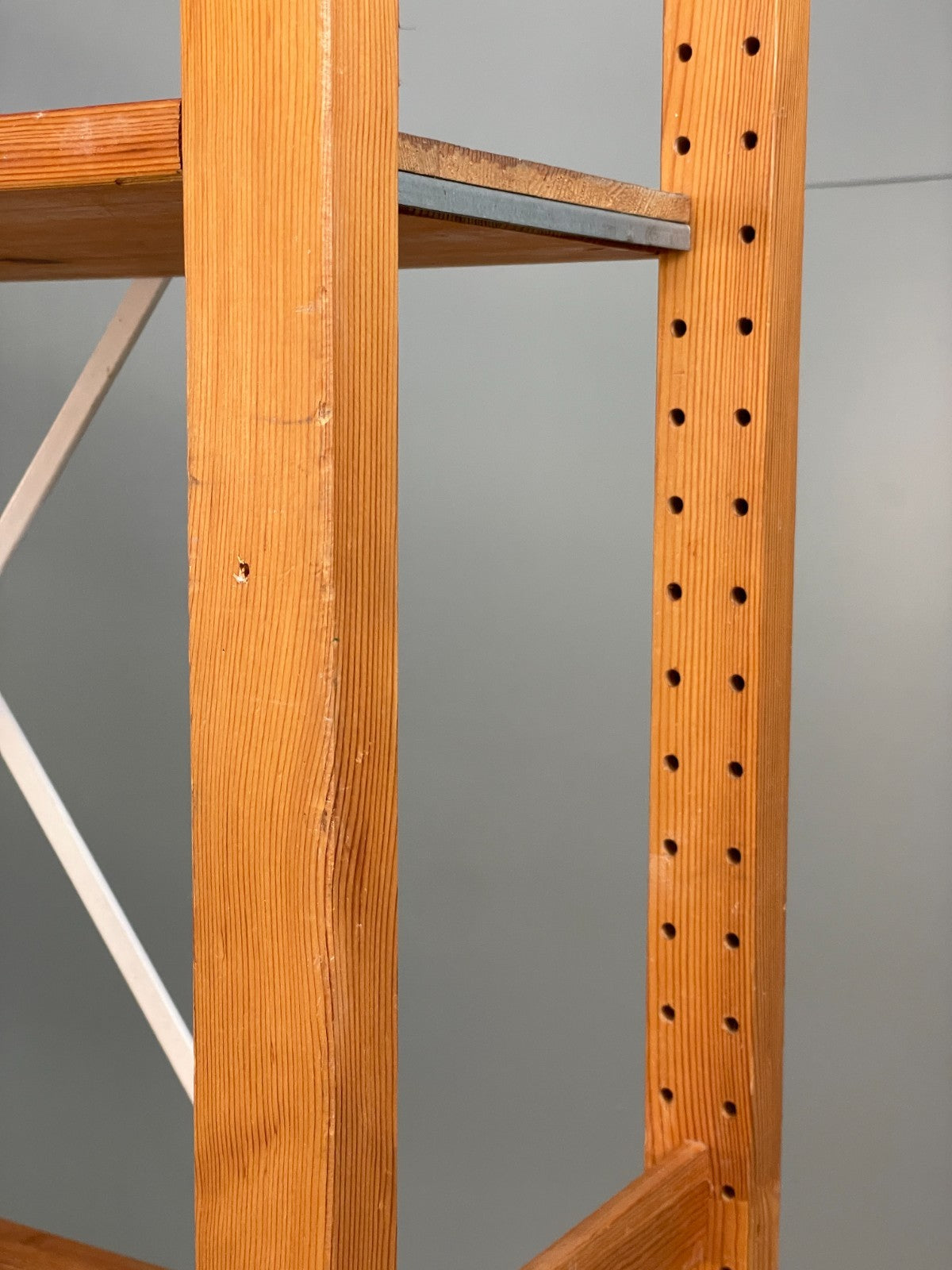 Pine Open Shelving Unit Adjustable Retro Scandi Solid EB11782 MWOO11