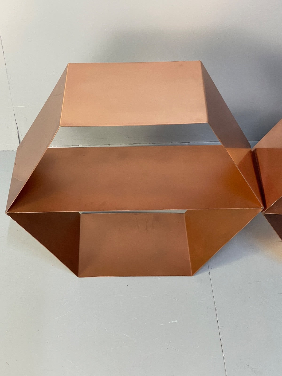 Hexagonal Wall Shelving Rose Gold Modern Metal EB10592 MWOO18
