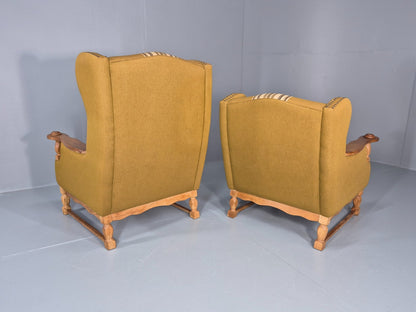 Kjaernulf Style high and Low Back Lounge Chairs 1970s Denmark Retro EB11310 MNOR14