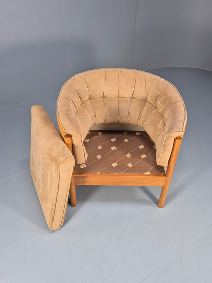 Nielaus and Jeki Vintage Danish Lounge Chair Curved Beech Frame MCM EB9309 MNOR - UKDK FURNITURE