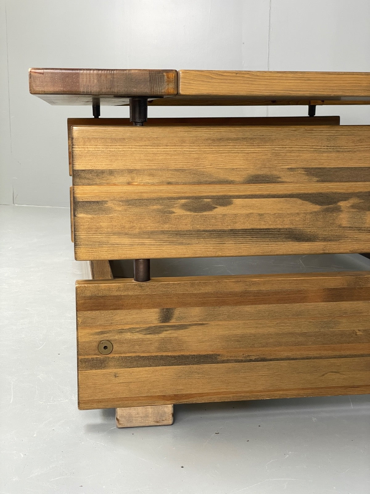 Vintage 1970s Coffee Table Pine & Glass By Hameen Kalustaja Finland EB11176 MWOO16