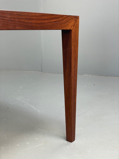 Vintage Danish Square Coffee Table By Haslev Retro 1960s Darkwood EB8801 MWOO - UKDK FURNITURE