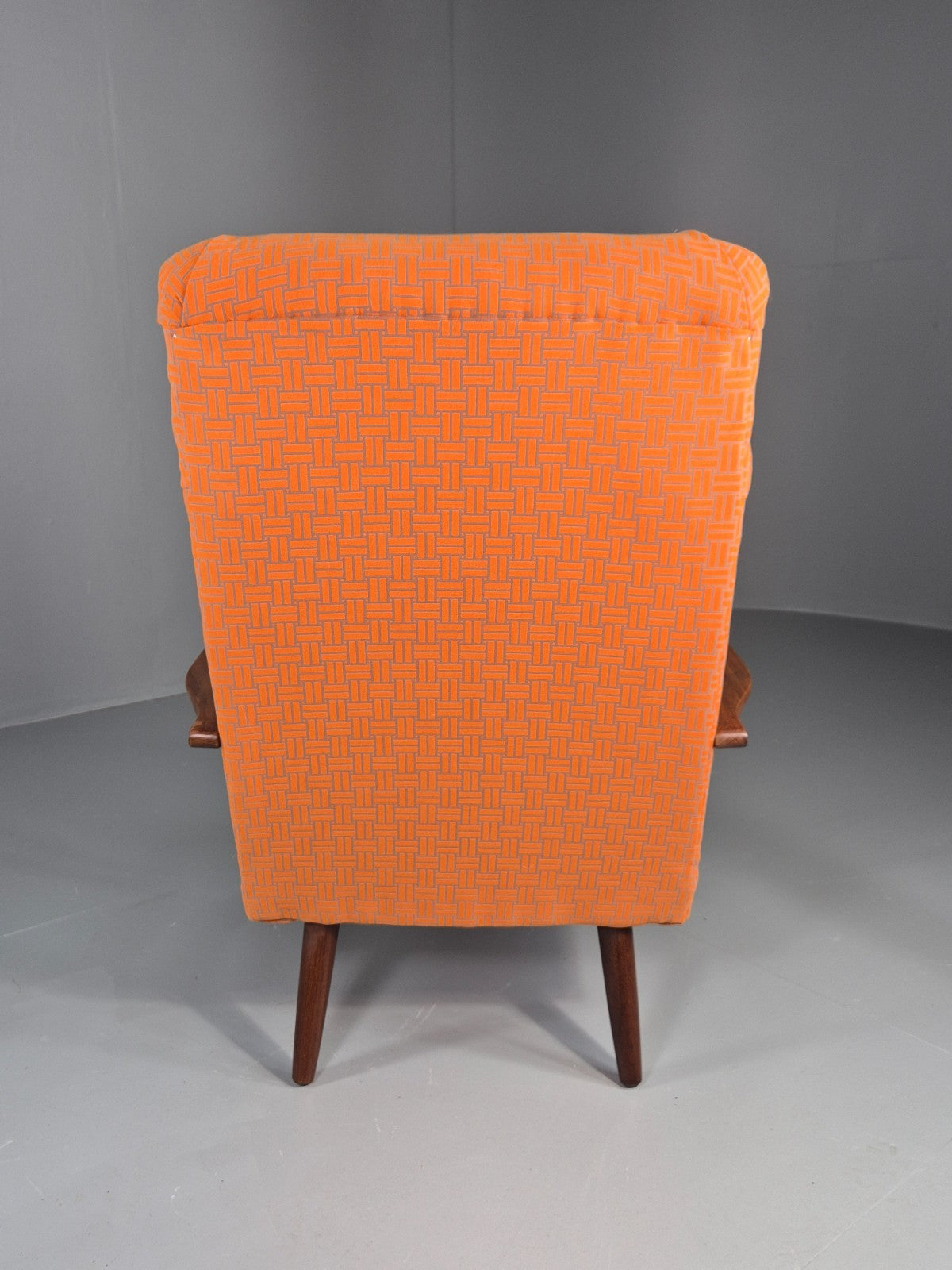 Vintage Danish Lounge Chair Teak Frame Mid Century New Upholstery EB8210 MNOR14