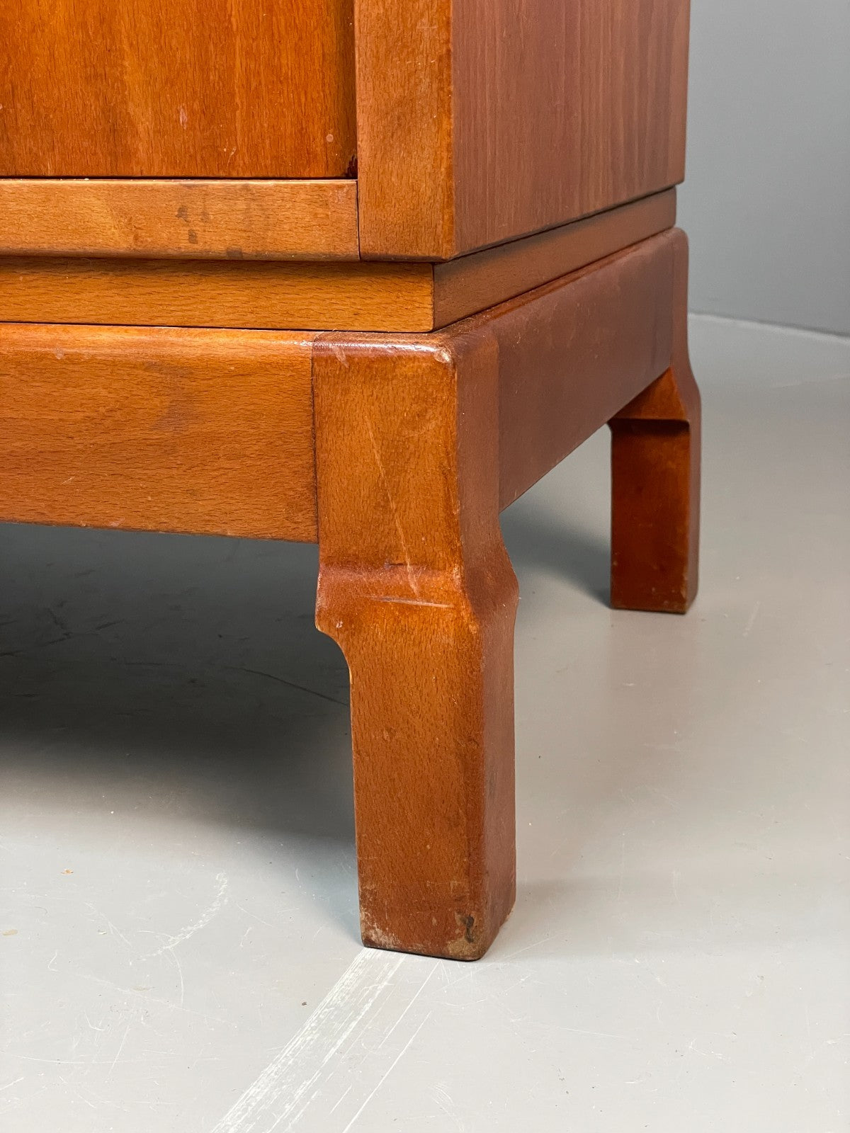 Vintage Danish 1950s Highboard Tambour Front  Cherry Wood Shelving EB10869 MWOO7