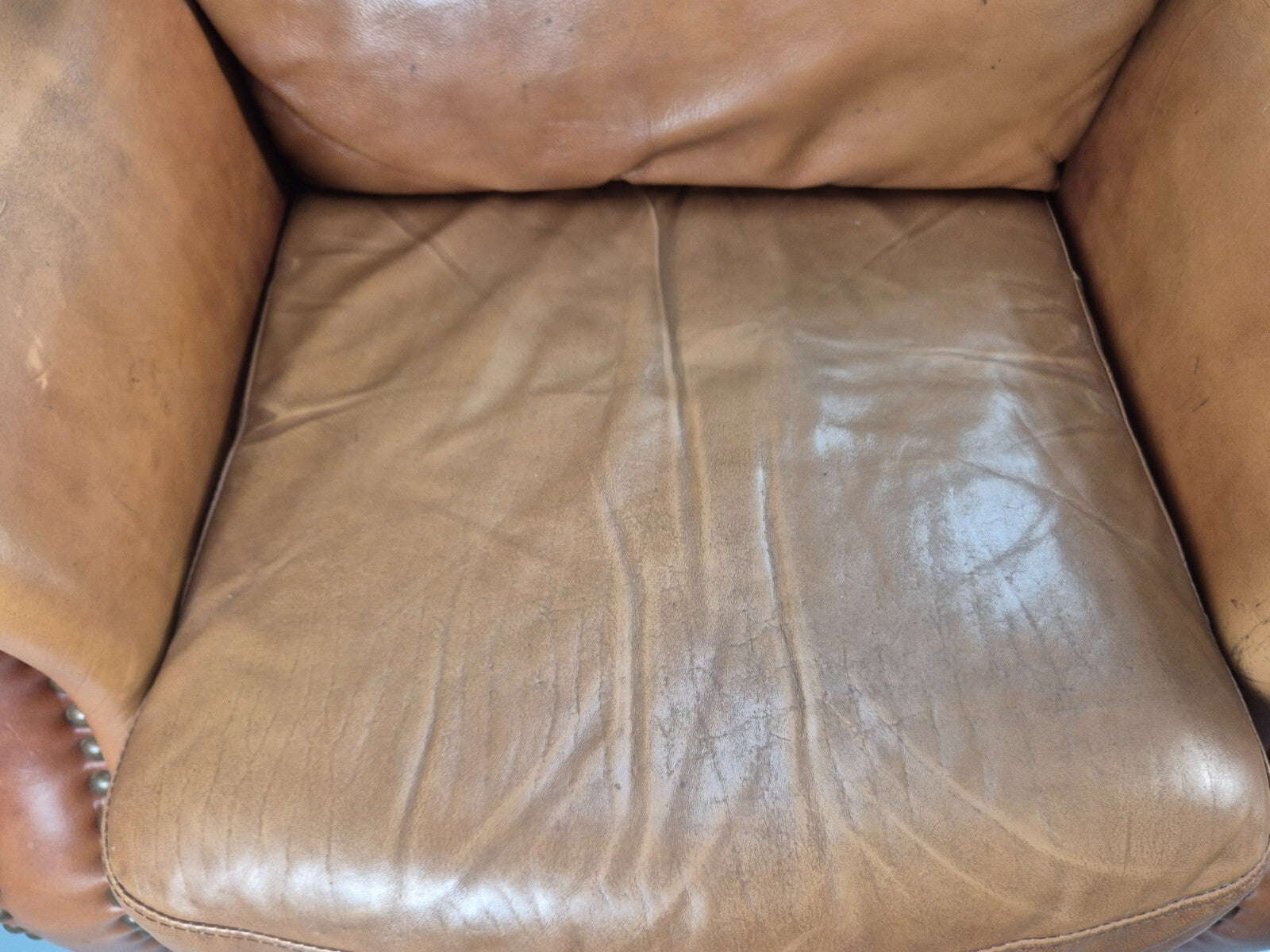 Vintage Leather Club Chair 1980s Danish Retro EB9642 VLEA - UKDK FURNITURE