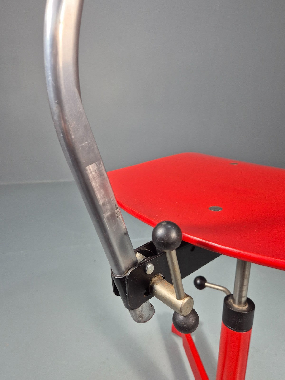 1960s Kevi Task Desk Chair Jorgen Rasmussen MCM Danish Retro Red EB10808 MSWI12