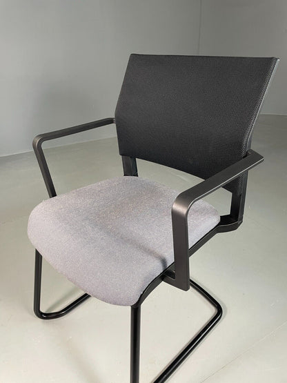 Vintage Task Chair Black and Grey Moventi Coz Cantilever EB6831 MNOR - UKDK FURNITURE