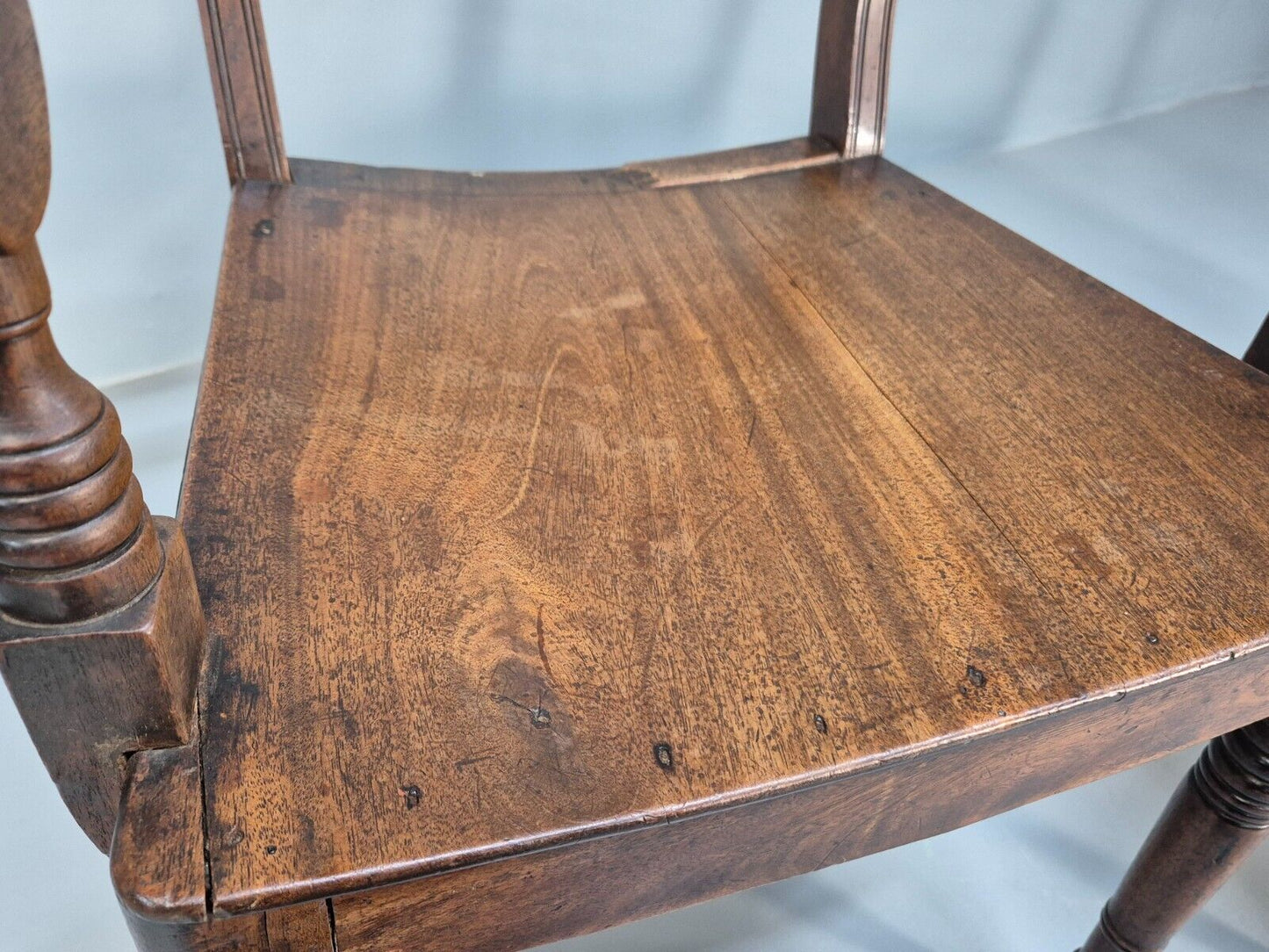 4 Antique Ball Back Walnut Dining Chairs Regency Style EB9146 VDIN - UKDK FURNITURE