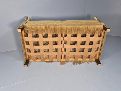 Mid Century Two Seater Vintage Danish Knowle Stye 1950s Retro Velour EB9549 V2SS5