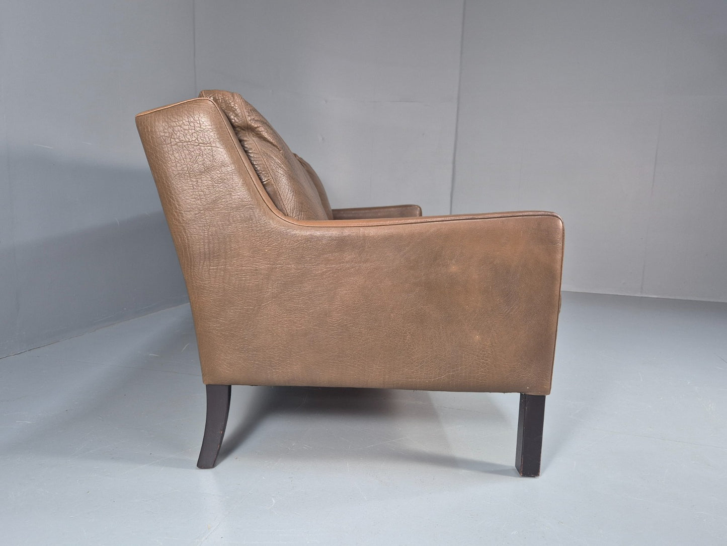 1970s Three Seater Danish Settee Vintage Mogensen Style Leather MCM EB10634 M3SS12