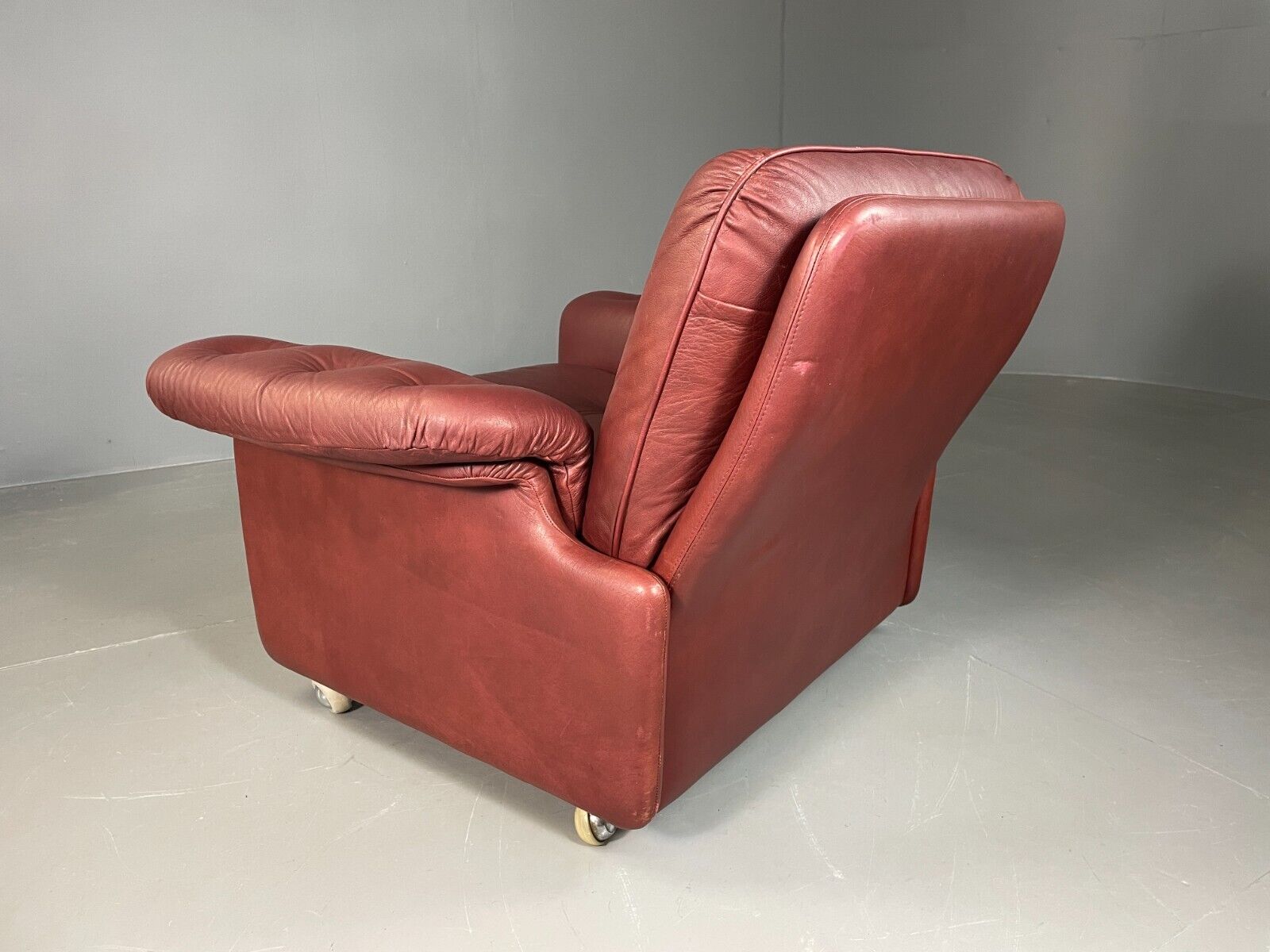 Vintage Danish Lounge Chair Cognac Leather Skippers MCM Retro EB6956 MNOR - UKDK FURNITURE