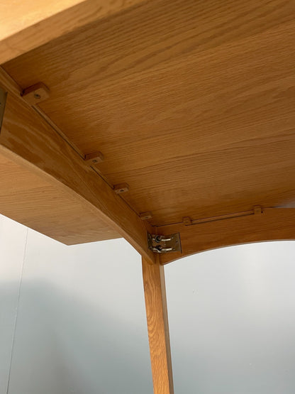 Modern Oak Dining Table - Solid Wood Removable Legs Post Modern  EB10944 MWOO20