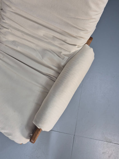 Swedese Pine Three Seater Settee  Canvas Cover Yngve Ekstrom 1970s EB10638 M3SS20