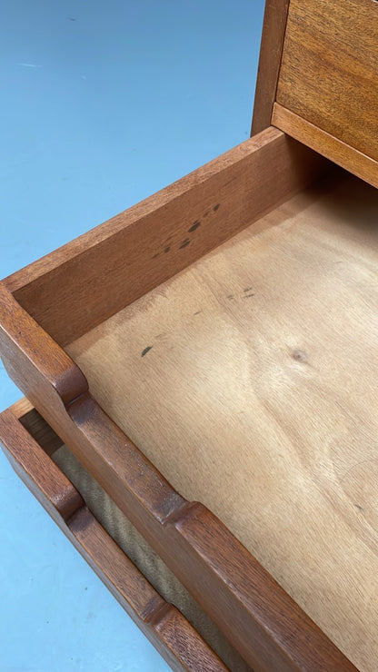 Vintage Chest Of Drawers 1950s Chunky Solid Mahogany Mid Century EB11559 MWOO12