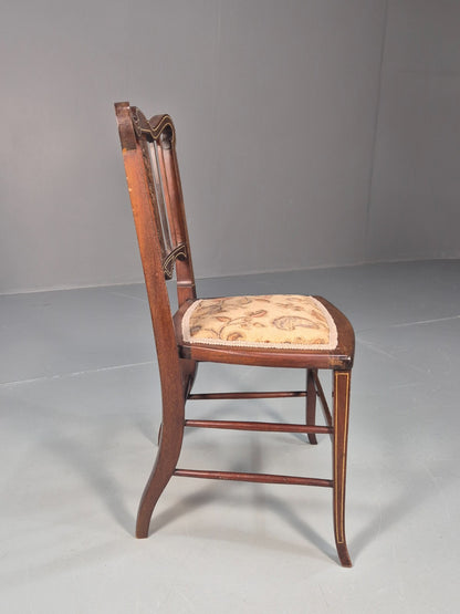 Antique Single Mahogany Chair ivorine inlay Edwardian Trevor Page  EB10641 VDIN10