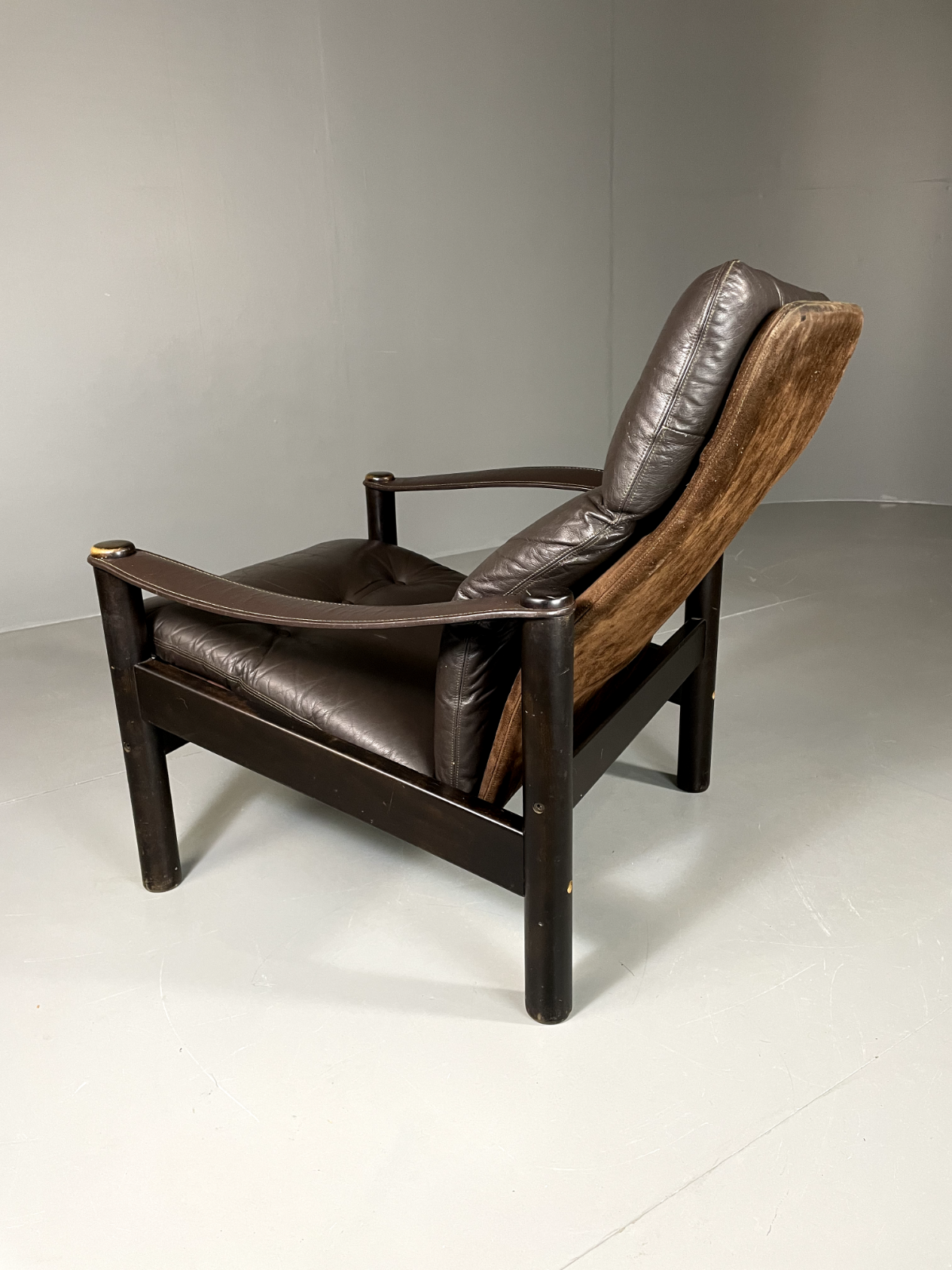 Vintage Danish Lounge Chair Brown Leather Jeki Gehl Retro MCM EB6082 MNOR10