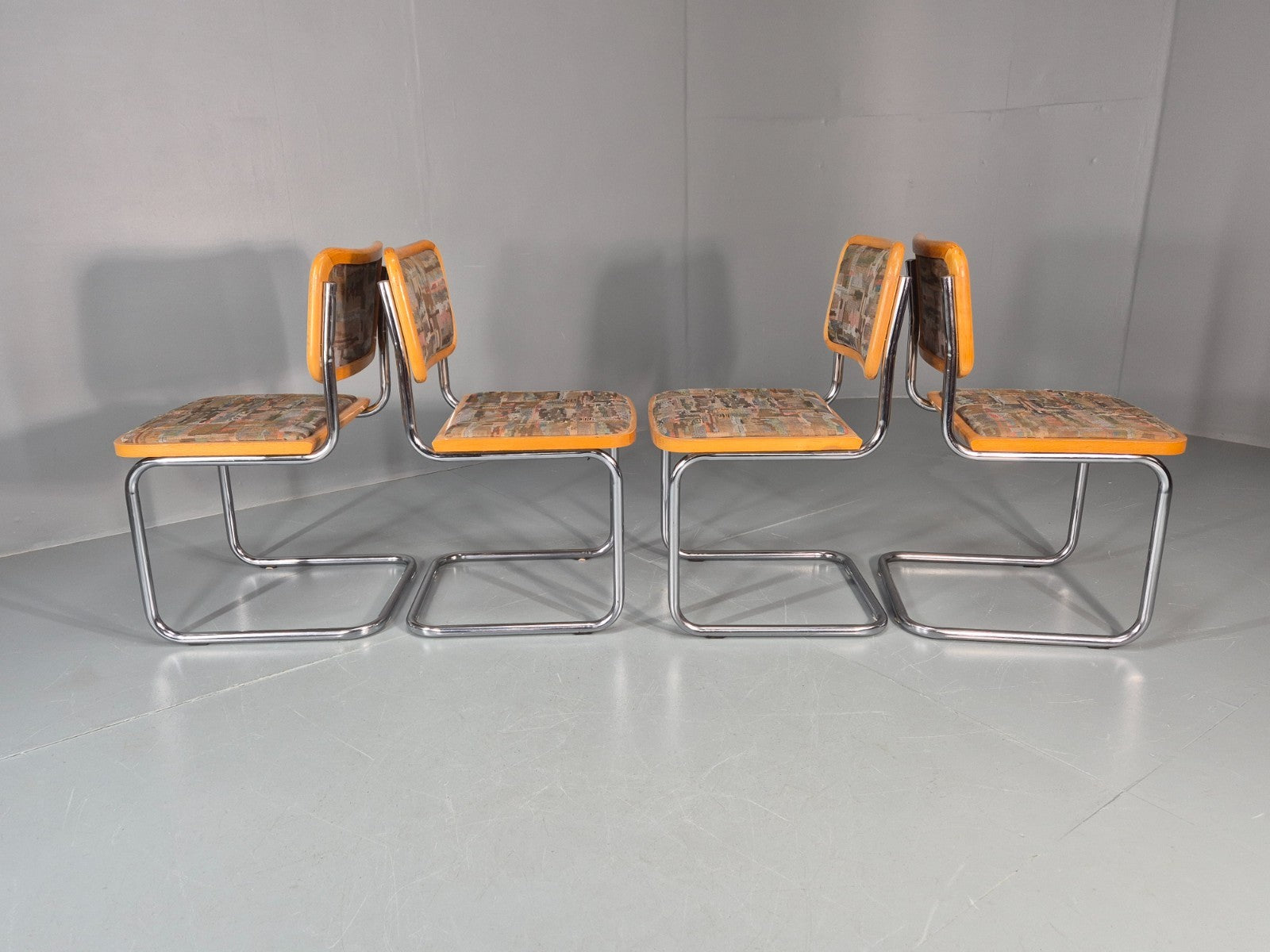 4 Cesca Dining Chairs Marcel Breuer Bauhaus Classic 1980s Retro EB11252 VDIN10
