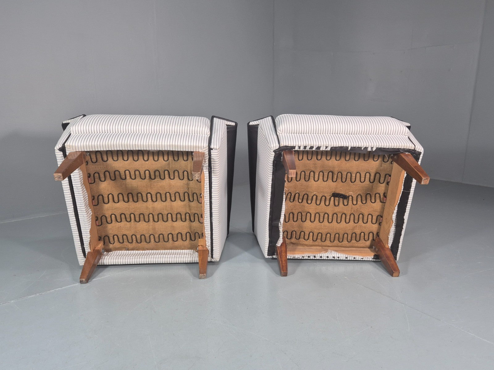 2 Mid Century Lounge Chairs Vintage Danish 1950s New Upholstery  EB10982 MNOR14