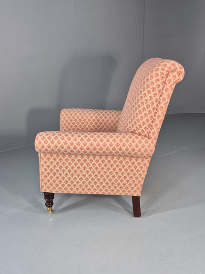 Antique Lounge Chair Edwardian Howard and Sons Style Rolled Back EB11218 VCLO14