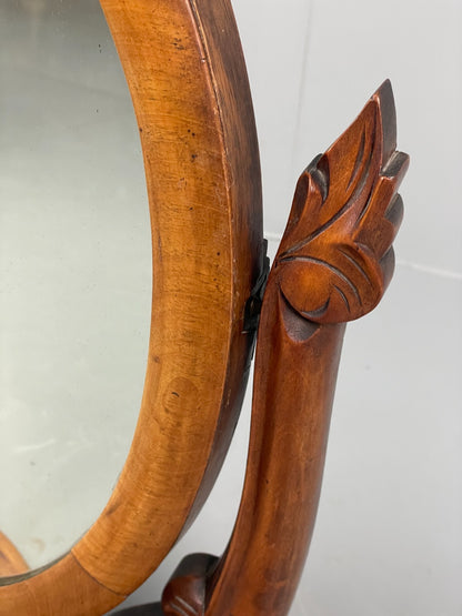 Antique Walnut Swing Mirror Victorian With Trinket Compartments EB11553 MWOO7