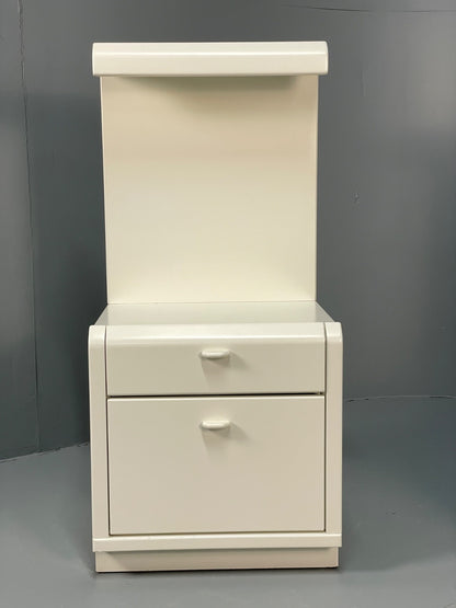 Vintage White Bedside Cabinets Pair By Hulsta Germany Retro 1980s EB11045 MWOO3