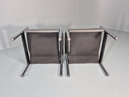 2 Vintage Leather and Chrome Lounge Chairs Safari by Borje Johanson EB11287 MNOR7