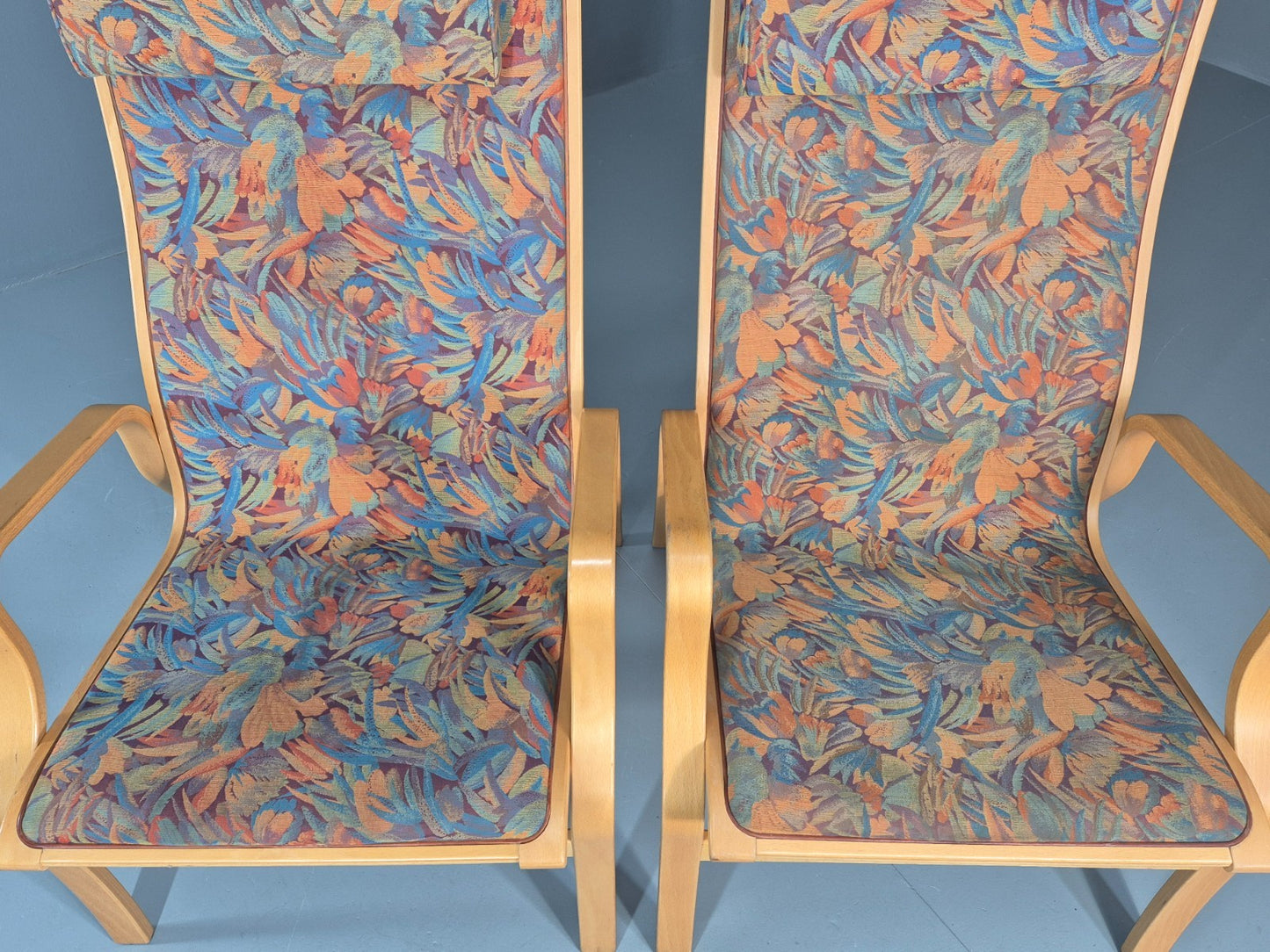 2 Vintage Bentwood Lounge Chairs Finn Ostergaard 1980s Retro MCM EB11337 MBEN16