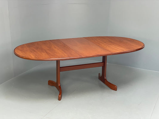 Vintage G Plan Teak Dining Table Oval Extending Fresco Range Retro EB9838 MWOO - UKDK FURNITURE