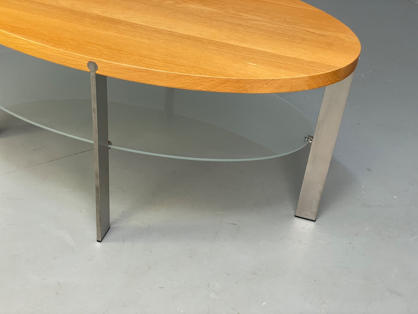 Danish Oval Coffee Table Oak Steel Designed By Ebbe Gehl Naver EB9509 MWOO - UKDK FURNITURE