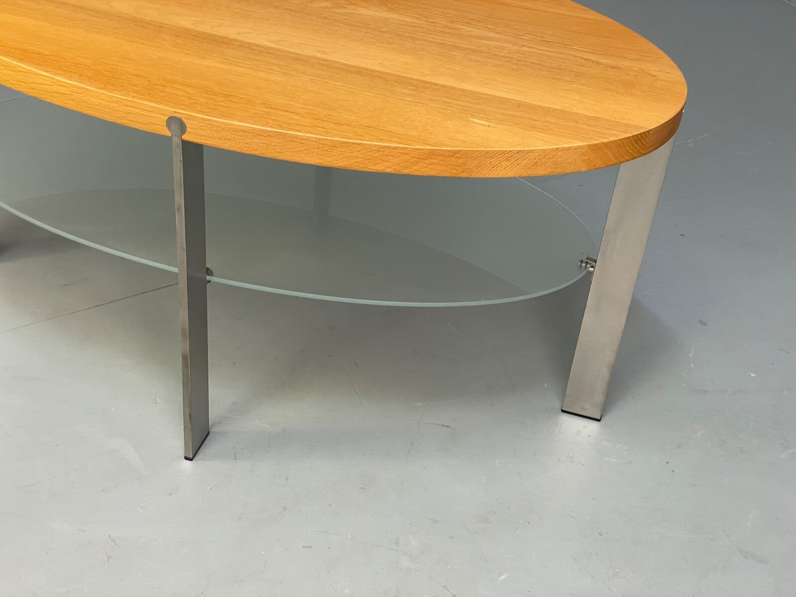 Danish Oval Coffee Table Oak Steel Designed By Ebbe Gehl Naver EB9509 MWOO - UKDK FURNITURE