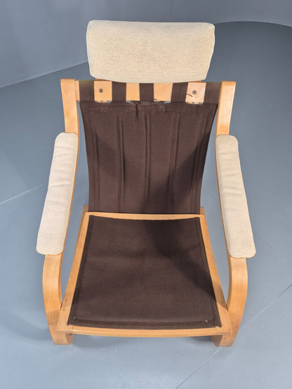 Vintage Danish Bentwood Lounge Chair Cantilever Design 1970s Retro EB11373 MBEN13