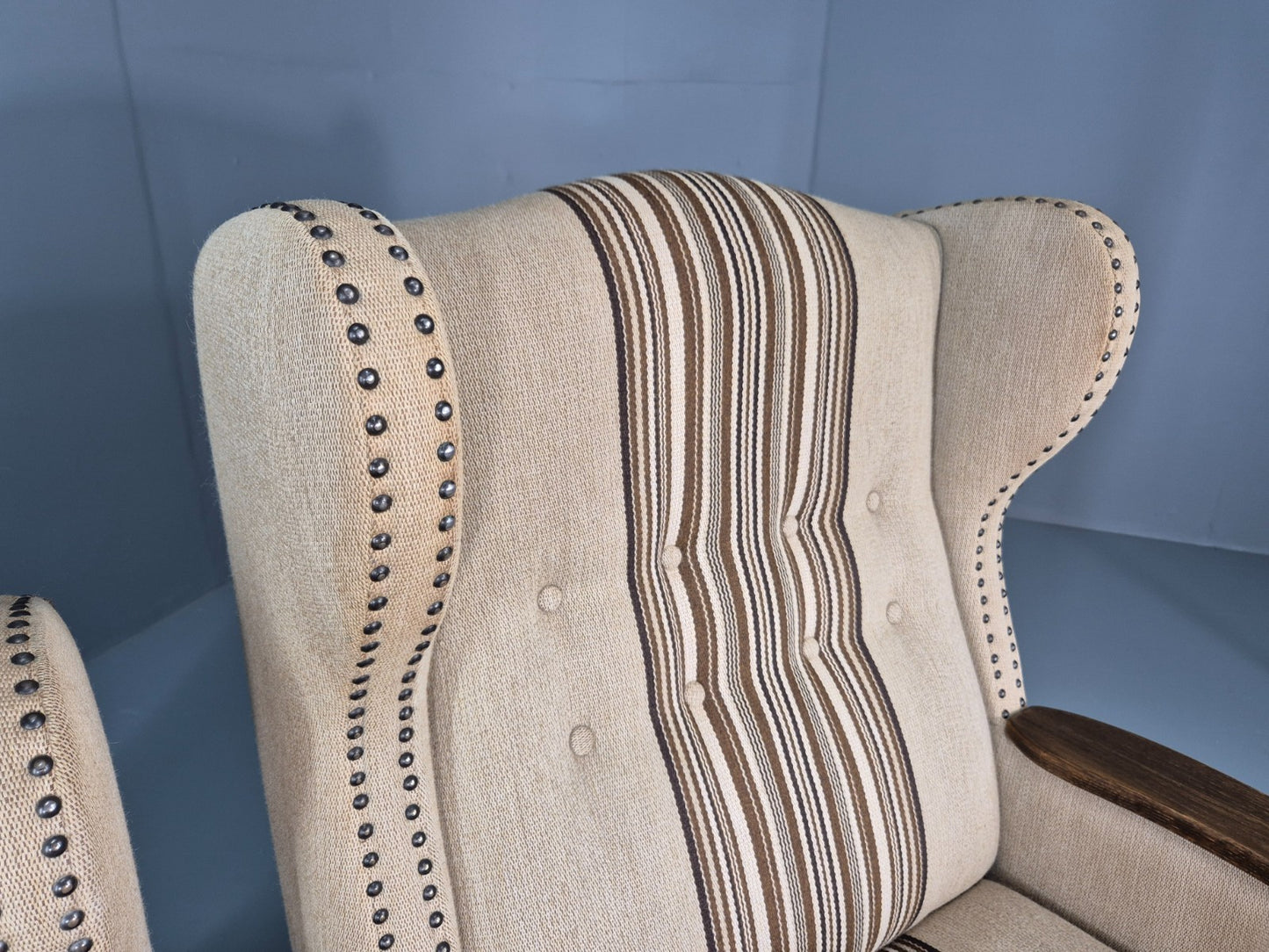 2 Retro Lounge Chairs Danish 1970s Design Kjaernulf Stylings  EB10781 VCLO7