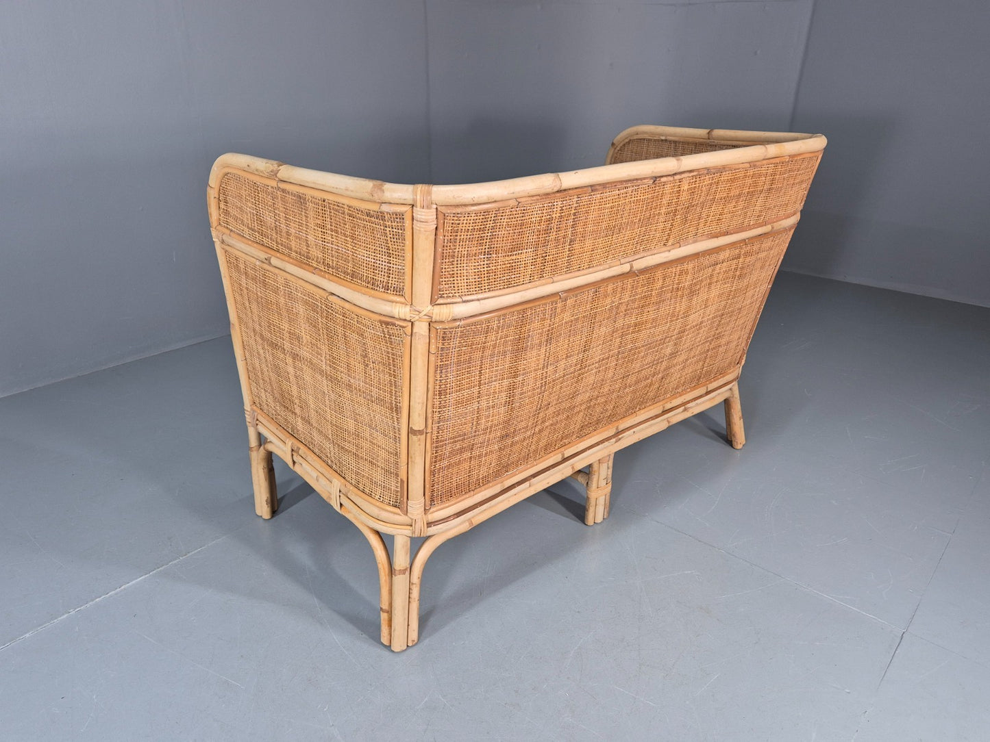 Vintage Rattan Two Seat Sofa 1970s Style Retro  EB11220 VBER12