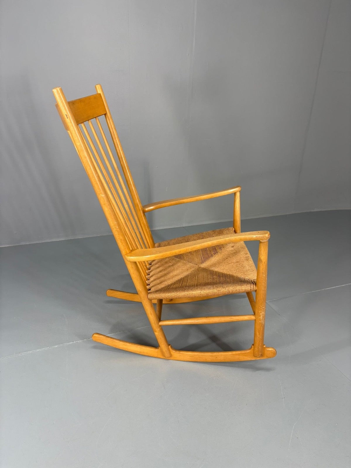 Mid Century Hans Wegner Rocking Chair J16 Frederica Stolefabrik EB10992 MNOR5