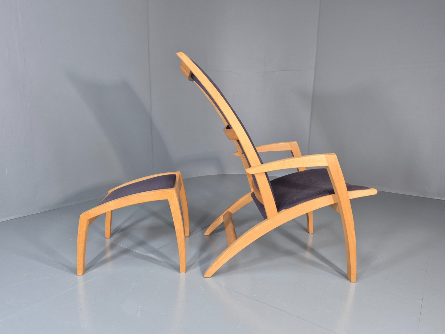 Vintage Danish Lounge Chair and Footstool Luna by Morten Gottler EB11357 MNOR7