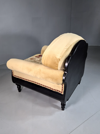 Vintage Lounge Chair Patchwork Ducal 1990s Retro EB7363 VCLO13