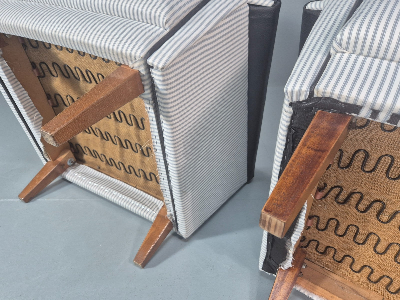 2 Mid Century Lounge Chairs Vintage Danish 1950s New Upholstery  EB10982 MNOR15