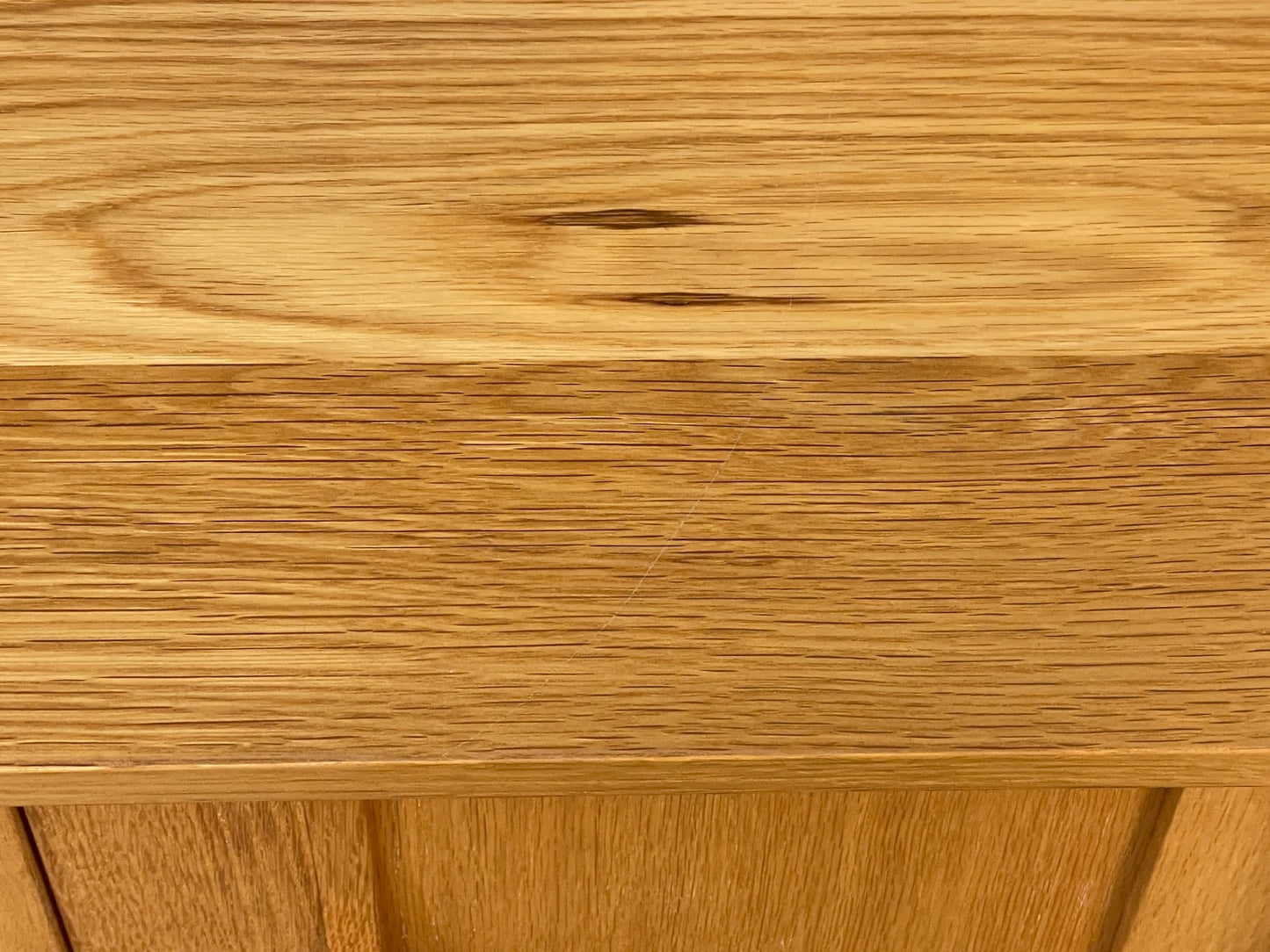 Modern Solid Oak Sideboard Nice Curving Handles Angled Legs EB10684 MWOO16