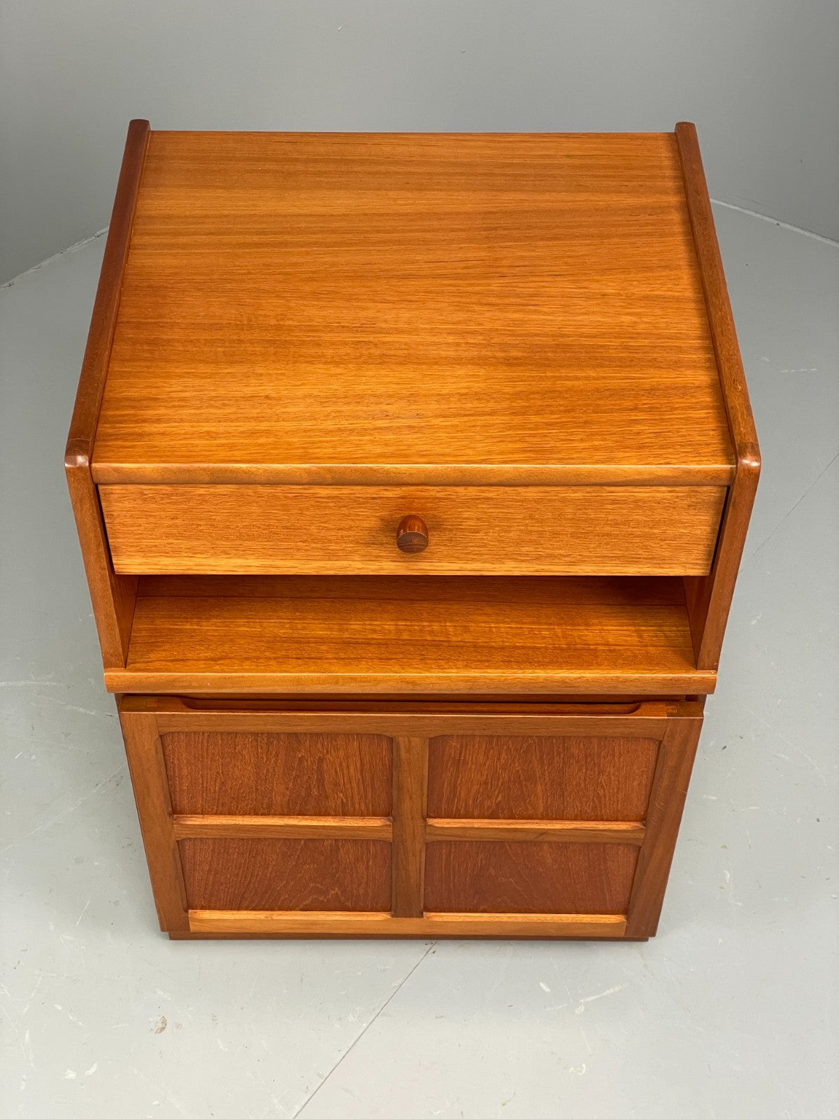 Vintage Nathan Bedside Cabinet Teak 1970s Retro Squares Design EB11557 MWOO3