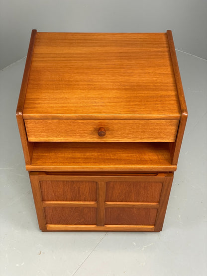 Vintage Nathan Bedside Cabinet Teak 1970s Retro Squares Design EB11557 MWOO3