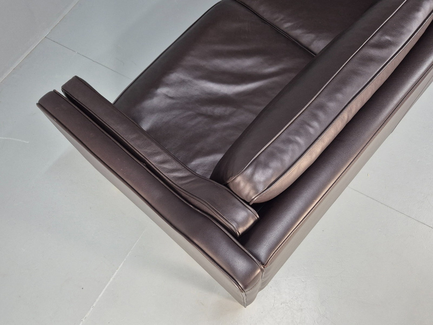 Mid Century Two Seater Sofa Danish Brown Leather Mogensen Vintage  EB10107 M2SS17