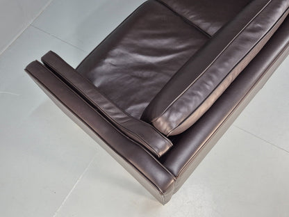Mid Century Two Seater Sofa Danish Brown Leather Mogensen Vintage  EB10107 M2SS17