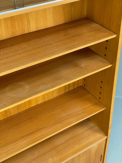 Vintage Cherry Wall Unit Bookcase By Minty Mid Century 1960s EB9722 MWOO - UKDK FURNITURE