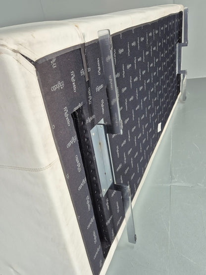 Frighetto Four Seater Settee White Leather Modern Design  EB10626 M4SS21