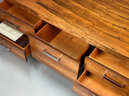 Vintage Gordon Russell Sideboard - Chrome Black Vinyl Mid Century EB10947 MWOO1