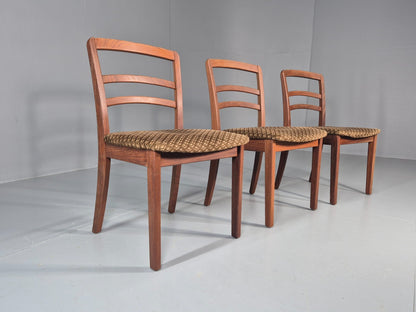 3 G Plan Dining Chairs Teak Frame Original Upholstery 1970s Retro  EB11573 MDIN1